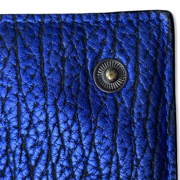 3.1 Phillip Lim Metallic Blue Leather Wallet (Hard-to-Find Color) - Picture 9 of 15